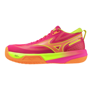 Mizuno Neo Jump — Tênis de Vôlei Profissional — Rosa/Amarelo