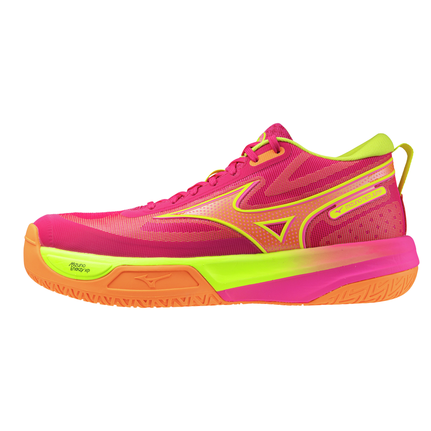 Mizuno Neo Jump — Tênis de Vôlei Profissional — Rosa/Amarelo